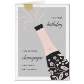 Champagne Pop | Carte de voeux d'anniversaire (Devant)