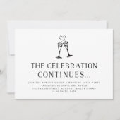 Champagne Pop | Uitnodiging voor het nafeest van d (Voorkant)