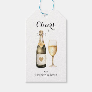 Champagne Prosecco Liefhebber proost op u Cadeaulabel