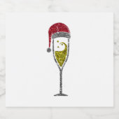 Champagne Prosecco-mousserende kerstwinter Sparkling Wijnetiket (Enkel label)