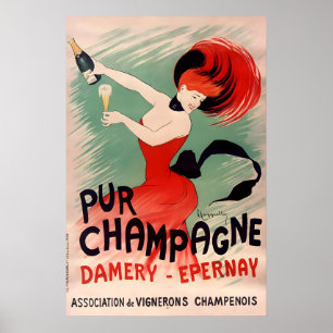 Champagne Pur - Affiche Vintage - Affiche Cappiell