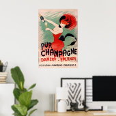 Champagne Pur - Affiche Vintage - Affiche Cappiell (Bureau à domicile)