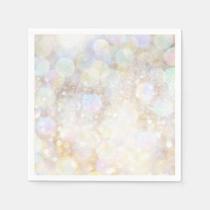 Champagne Regenboog Bokeh Glitter Glam Feest Servet