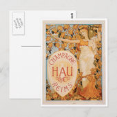 Champagne Reims  Drink en kunst van wijn Briefkaart (Voorkant / Achterkant)