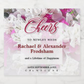 Champagne rose blanc Étiquettes (Étiquettes simples)