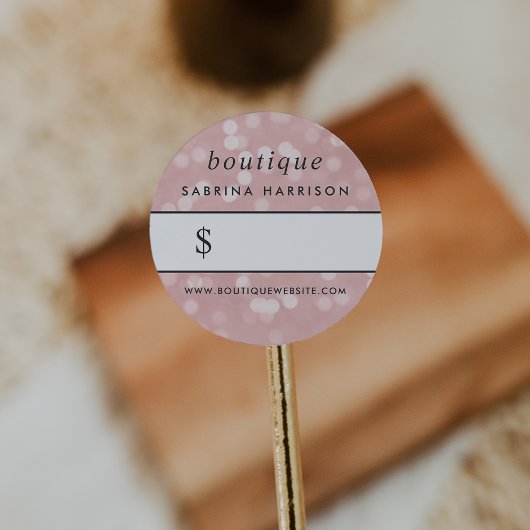 Champagne rose Bokeh | Boutique Prix Sticker