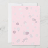 Champagne rose et Confetti Adulte Invitation d'ann (Dos)