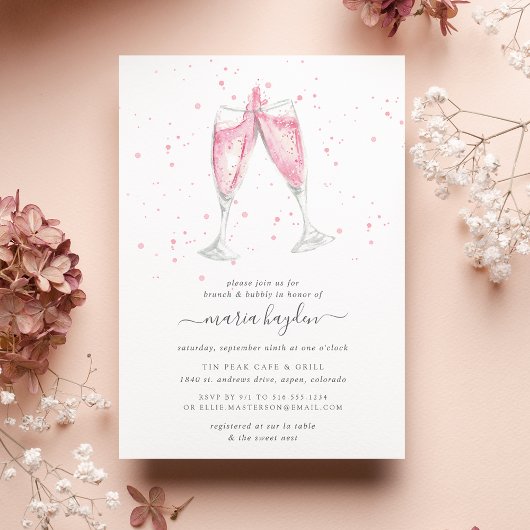 Champagne rose | Invitation Brunch & Bubbly