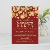 Champagne rouge bouillonne des invitations de (Debout devant)