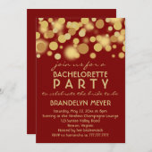 Champagne rouge bouillonne des invitations de (Devant / Derrière)