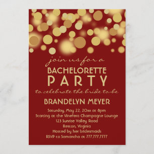 Champagne rouge bouillonne des invitations de