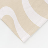 Champagne roze Abstract golfpatroon Fleece Deken (Hoek)