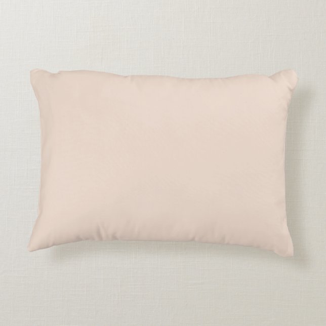 Champagne roze Plain Solid Kleur Accent Kussen (Achterkant)