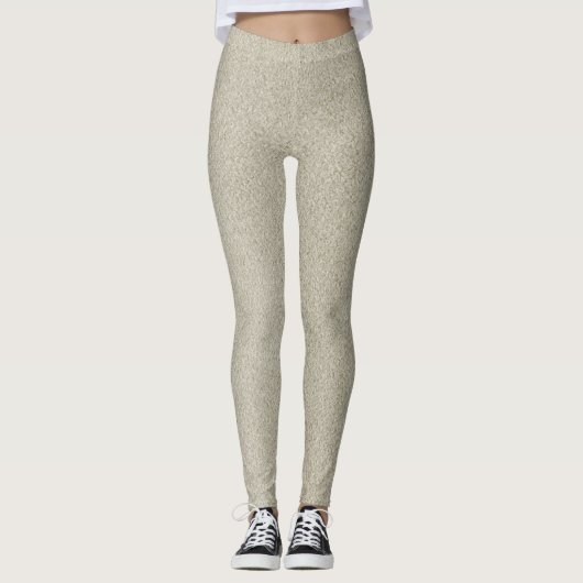 Champagne Sand Glitter Leggings (Voorkant)