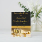 Champagne Sauvez la date Invitation (Debout devant)