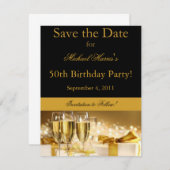 Champagne Sauvez la date Invitation (Devant / Derrière)