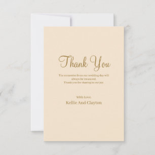 Champagne Simple Weddenschap Hartelijk dank Bedankkaart