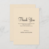 Champagne Simple Weddenschap Hartelijk dank Bedankkaart (Voorkant / Achterkant)