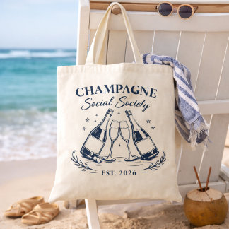 Champagne Social Society Tote Bag