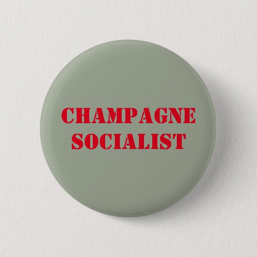 Champagne socialist badge ronde button 5,7 cm (Voorkant)