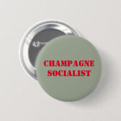 Champagne socialist badge ronde button 5,7 cm (Voorkant /achterkant)