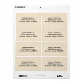 Champagne Solid Color Etiket (Full Sheet)