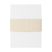 Champagne Solid Color Uitnodigingen Wikkel (Achterkant Voorbeeld)