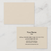 Champagne Solid Color Visitekaartje (Voorkant / Achterkant)