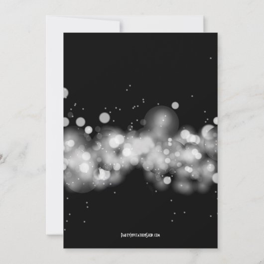 Champagne Sparkle 21e anniversaire Invitations (Dos)