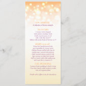 Champagne sparkle, menu diner (Achterkant)