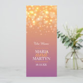 Champagne sparkle, menu diner (Staand voorkant)