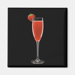 Champagne Strawberry Magnet Magneet