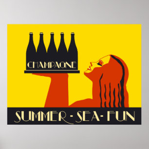 Champagne Summer Zee Fun Poster