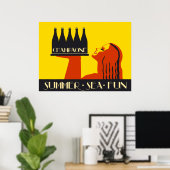 Champagne Summer Zee Fun Poster (Thuiskantoor)