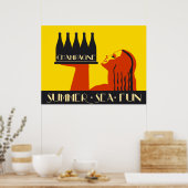 Champagne Summer Zee Fun Poster (Keuken)