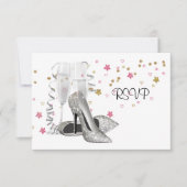 Champagne talons hauts 21e anniversaire RSVP (Devant)