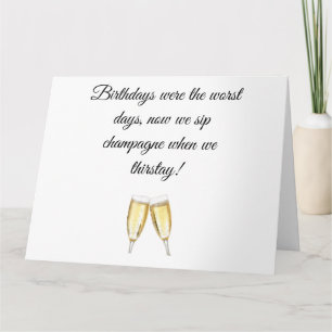 Champagne Taste Birthday Kaart