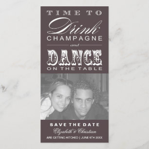 Champagne Theater Bill SAUVER LA DATE Carte photo