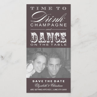 Champagne Theatre Bill SAVE THE DATE Fotokaart