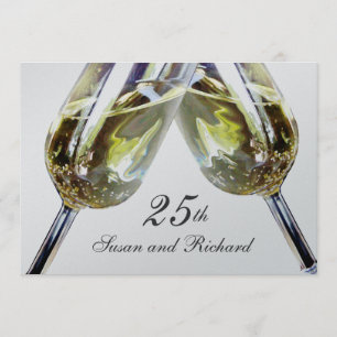Champagne Toast 25e Jubileum Kaart
