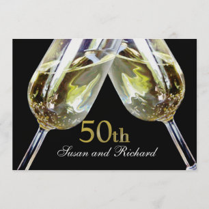 Champagne Toast / 50ste Jubileum Kaart