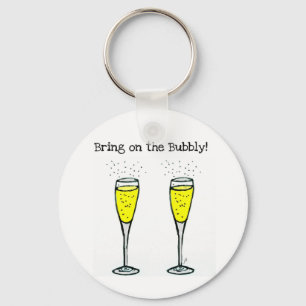 CHAMPAGNE TOAST "BRENGEN OP DE BUBBLY" SLEUTELHANGER
