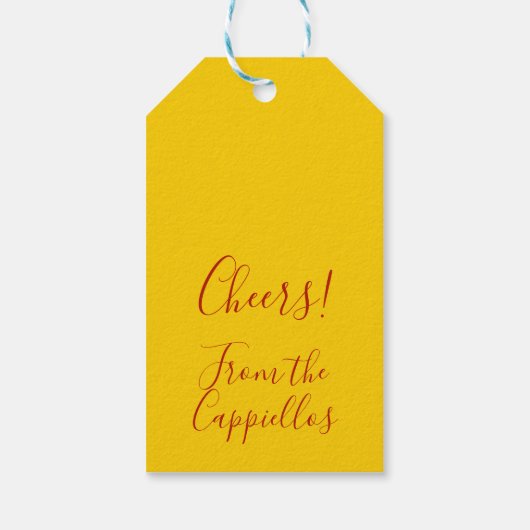 Champagne Toast Cadeaulabel (Achterkant)