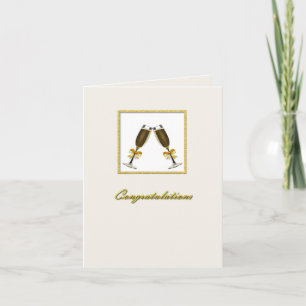 Champagne Toast Custom Wedding Wenskaart Kaart