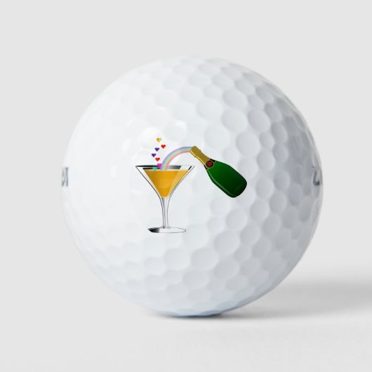 Champagne Toast Golfballen (Voorkant)