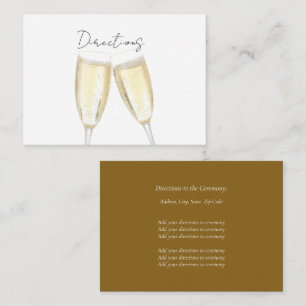 Champagne Toast Instructies Informatiekaartje