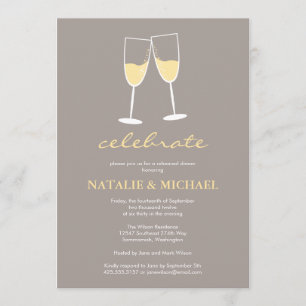 Champagne Toast Invitation Kaart
