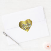 Champagne Toast Lesbisch Handfasting Hart Sticker (Envelop)