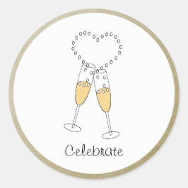 Champagne Toast met hart Sticker