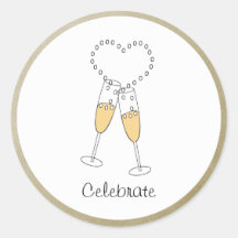 Champagne Toast met hart Sticker